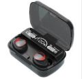 Black M10 TWS Bluetooth 5.1 Earphone Charging Box Wireless Earbuds, Up To 40 Hours, Mobile.