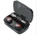 Black M10 TWS Bluetooth 5.1 Earphone Charging Box Wireless Earbuds, Up To 40 Hours, Mobile.