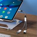 USB C Male to Double USB C Female Splitter Cord Converter Multiple Hubs USB C Port Hub Charger Power Split Adapter. 