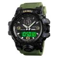 SKMEI 1586 Men Sports Watches Fashion LED Dual Wristwatch Military Casual Waterproof Digital Watch For  Man. 