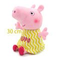 Peppa Pig Family Dolls Lettering Embroidery George 30cm Plush Stuffed Toys PP Cotton Children Birthday Christmas Gifts Toys.
