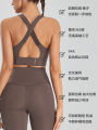 Large Size Sports Bra Women's Highly Shockproof YKK Front Zipper Running Bra Beauty Back Style Fitness bra. 