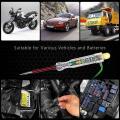 JOUYI 2X Automotive LED Circuit Tester 6-24V Test Light with Dual Probes 47 Inch Antifreeze Wire Alligator Clip for Testing.