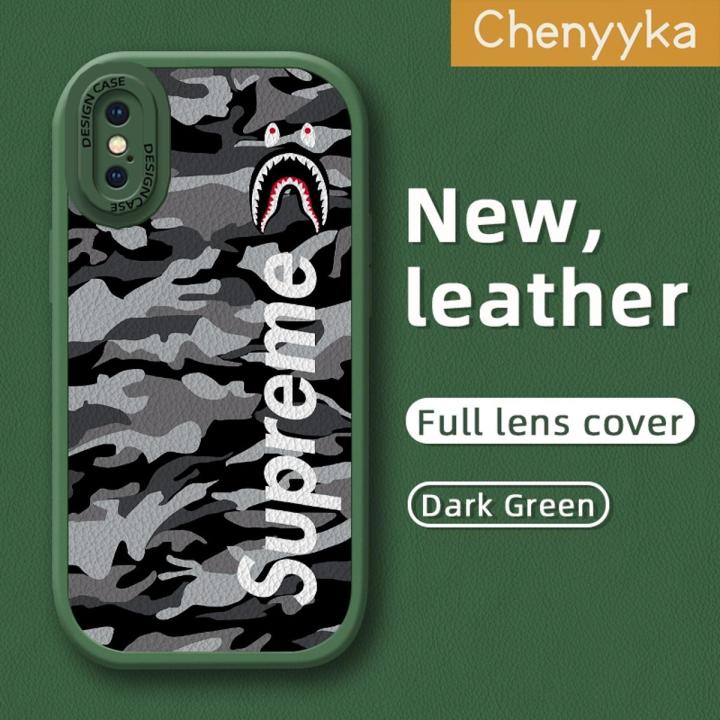 Chenyyka For iPhone X iPhone Xs Case Fashion Cool Brand Thin