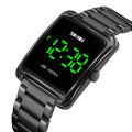SKMEI SK1505 Black Stainless Steel Digital Watch For Men - Black. 