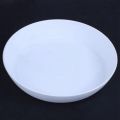 2X Plastic Plant Flower Pot Planter With Saucer Tray Round Gloss White Upper Caliber -, 17cm / 6.69 inch. 