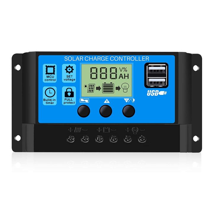 60A Solar Charge Controller with Dual USB Ports