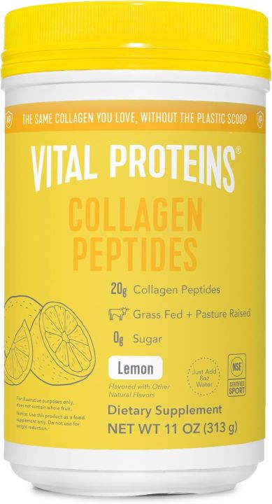 Vital Proteins Collagen Peptides Powder, Promotes Hair, Nail, Skin, Bone and Joint Health, Lemon 11 Ounce