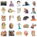 10/30/50pcs Web Popular Funny Meme Stickers For Toy Luggage Laptop Ipad Skateboard Car Notebook Stickers Wholesale. 