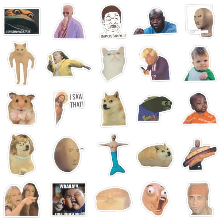 10/30/50pcs%20Web%20Popular%20Funny%20Meme%20Stickers%20For%20Toy%20Luggage%20Laptop%20Ipad%20Skateboard%20Car%20Notebook%20Stickers%20Wholesale%20-%20Image%204