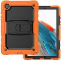For Samsung Galaxy Tab A8 10.5 2021 Shockproof Black Silicone + PC Tablet Protective Case. 