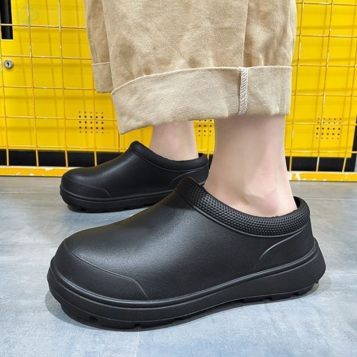 Foreign trade oil proof waterproof hotel kitchen chef labor protection work shoes EVA anti slip toe slippers surgical shoes wholesale