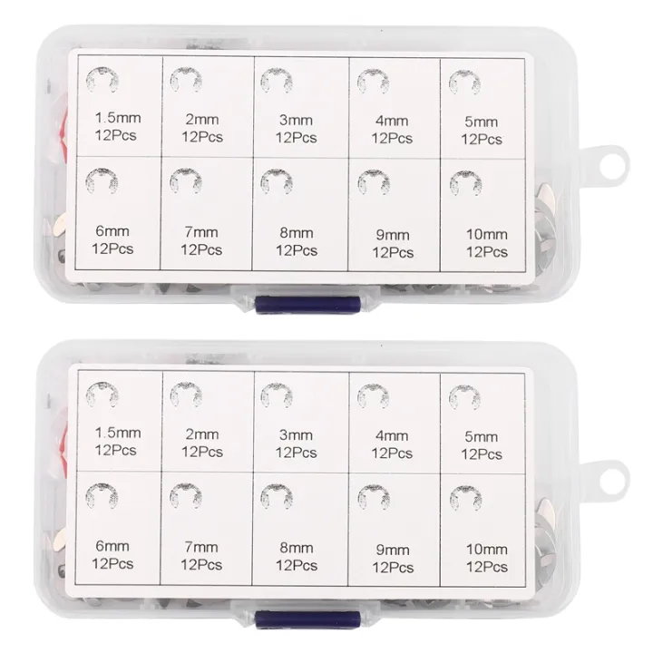 240PCS%20304%20Stainless%20Steel%20E%20Clip%20Washer%20Assortment%20Kits%20Circlip%20Retaining%20Ring%20for%20Shaft%20Fastener%20M1.5-M10%20-%20Image%202
