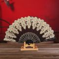 【hot】 Retro Folding Flower Printing Hand Fan Art Decor Wedding & Party Cosplay Chinese Retro Hand Fan Portable Folding Women Gifts. 