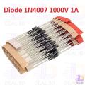 25pcs Diode 1N4007 1000V 1A General Purpose Rectifier Diode 1N 4007 Silicon Junction Diode DO-41.