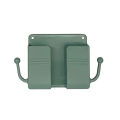 Mobile Phone Charging Hanging Holder Multifunction Wall Mounted Plug Bracket Storage Box - Multicolor.