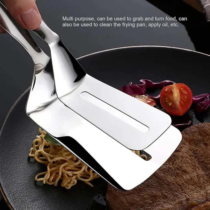 1Pcs%20Multi-Function%20Food%20Grade%20Stainless%20Steel%20BBQ%20Tongs%20Barbecue%20Bread%20Beef%20Steak%20Turner%20with%20Clamp%20Clip%20-%20Image%204
