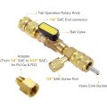 R410A R22 Valve Core Remover Installer Tool with Dual Size SAE 1/4 & 5/16 Port for R404A R407C R134A R12 R32 HVAC System. 