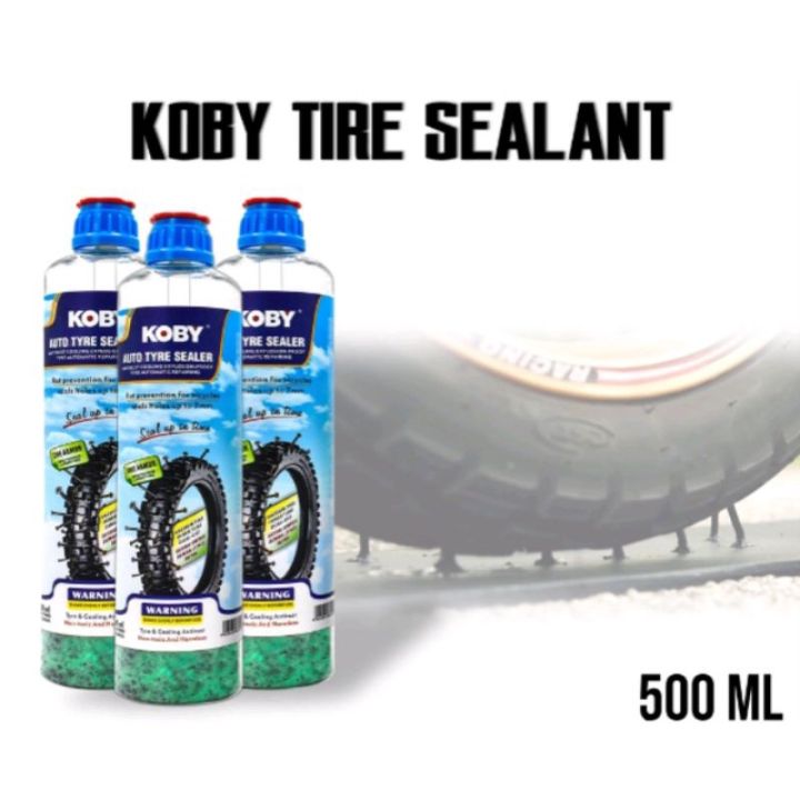 KOBY TIRE SEALANT / AUTO TYRE SEALER ANTI FLAT AND ANTI RUST COOLING ...