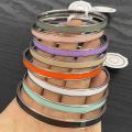 H Aijia Xiaohongshu recommends enamel round letters epoxy glue color plain circle titanium steel bracelet wholesale cross-border e-commerce. 