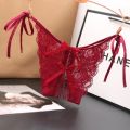 Crotch Opening Women's Panties Lingerie Lace Bowknot G-string Thong Floral Temptation Underwear for Ladies Pantys Honoria. 