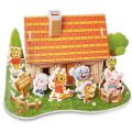3D DIY Puzzle Jigsaw Baby Toy Kid Early Learning Castle Construction Pattern. 