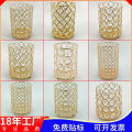 Nail art pen holder crystal glass storage box European and American desktop barrel fashion makeup brush round ornaments wholesale. 