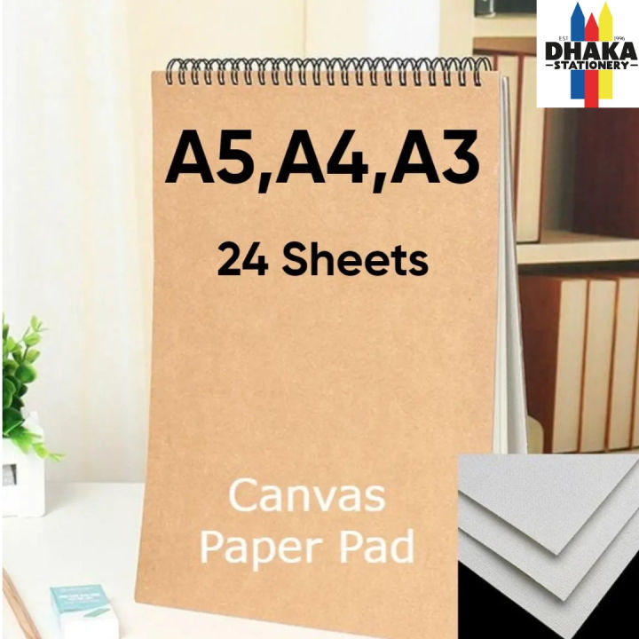 Premium Quality Canvas Pad for Acrylic Water and Oil color A5 / A4 / A3 size