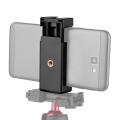 Adjustable Phone Holder Vlog Phone Clip with 1/4 Inch Screw Holes Extending for 5.6-8.3cm With Smart phone for Tripod LED Light Microphone.