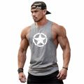 Fashion Cotton Sleeveless Shirts TaTop Men Fitness Shirt Mens Singlet Bodybuilding Workout Gym Vest Fitness Men. 