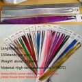 90cm Sparkle Hair Tinsel Rainbow Colored Strands Girls Headwear Hairbinge Hair Laser False Hair Extensions Decor Glitter Strips. 