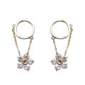 Clip Earring Chain Faux Crystal Clip Earring. 