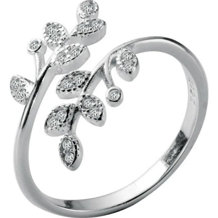 925%20Sterling%20Silver%20Korean%20Zircon%20Leaf%20Shape%20Ring%20Female%20Index%20Finger%20Retro%20Fashion%20Handmade%20Jewelry%20Couple%20Gift%20-%20Image%206
