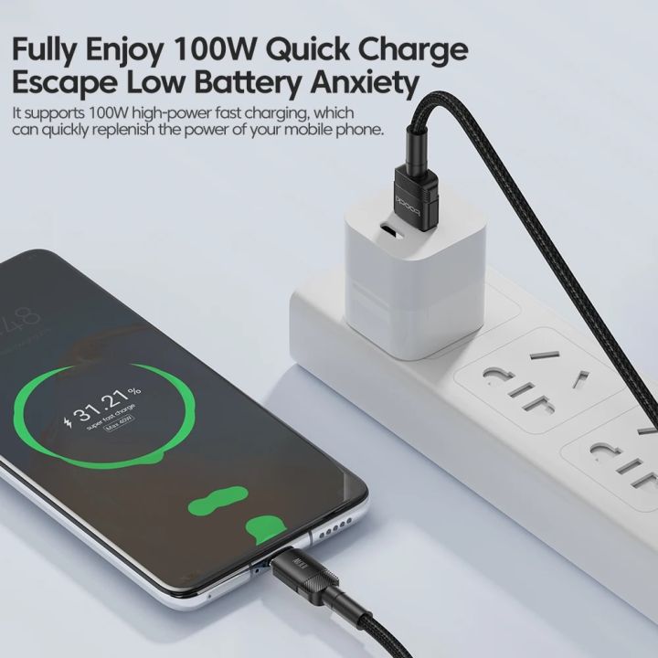 Toocki%20100W%20USB%20C%20Cable%20Applicable%20To%20For%20Huawei%20HONOR%2050%20Pro%20Fast%20Charging%20Telephone%20Line%20Charger%20Cable%20Data%20Cord%20Line%20-%20Image%202