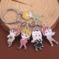 Anime JoJos Bizarre Adventur Keychain Kujo Jotaro Kira Yoshikage Jonathan Joseph Giorno Giovanna Figure Key Chain Props Jewelry. 