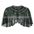1920Banquet Evening Dress Women's Vintage Sequined Hollow Cape Stage European and American Dress Shawl Outer Match.