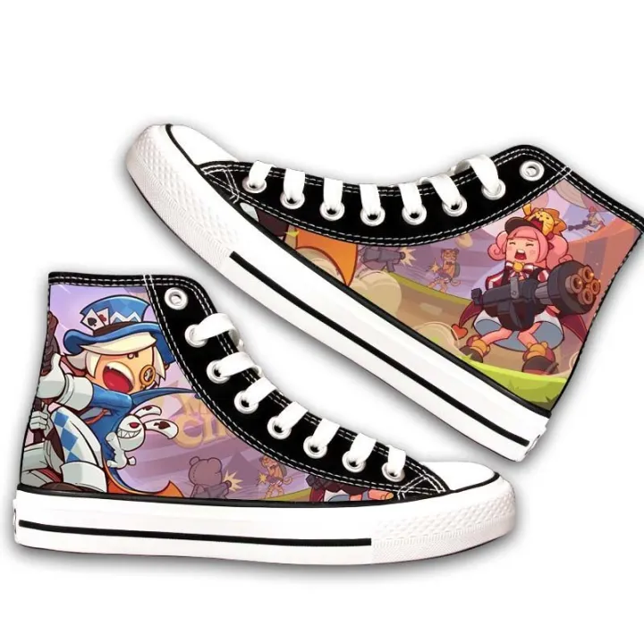 Sausage%20Party%20Surrounding%20the%20Game%20High-Top%20Canvas%20Shoes%20Male%20and%20Female%20Primary%20and%20Secondary%20School%20Students%20Eat%20Chicken%20Cute%20Graffiti%20Stylish%20Sneaker%20-%20Image%206