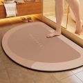 Soft diatom mud absorbent mat bathroom floor mat autumn and winter toilet door anti-slip quick-drying foot mat door mat toilet carpet. 