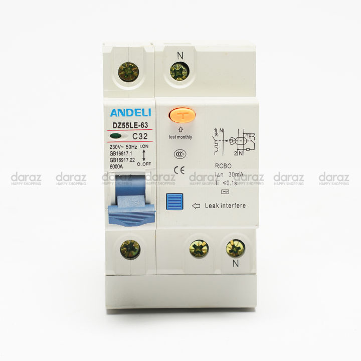 ANDELI RCBO DZ55LE 1P+N | Daraz.com.bd