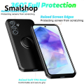 Smalshop Liquid Silicone Magnetic Case For Samsung Galaxy A55 A56 A36 A16 A26 A35 5G A54 A34 A14 A15 A25 A53 A33 Ring Holder Back Cover.