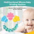 New Design Silicone Baby Hand Teether Infant Silicone Safety Teeth Stick Rattles Teether Baby Toy Gifts.