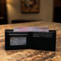 Zays Premium Eco-Friendly Leather Bifold Wallet for Men, Handmade Slim Compact Wallet 4.5 x 3.5 x 0.5 Inch, 4 Card Slots, 1 ID Slot, 2 Cash Compartments, Fits 1000 Taka Note, Luxury Box.