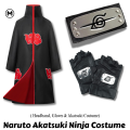New Naruto Itachi Uchiha Akatsuki Cloak Ninja Cosplay (Costume Combo Set) and other accessories for Anime fans, cosplay costume, birthday, Cosplay, Halloween ,Stage Show,Christmas,comic show. #costume.