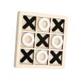 XO Triple Tic Tac Toe Wooden Board Game Casual Battle Board Game Suitable for children.