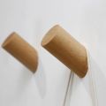 Natural Wood Wall Mounted Coat Hook Decorative Key Holder Hat Scarf Handbag Storage Robe Hanger Bathroom Rack HK-.