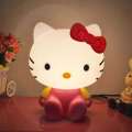 Hello Kitty 3D LED Small Night Lamp Touch Plug-in Baby Feeding home Bedroom Dreamy Sleep Light Eye Protection Bedside Room Decor. 