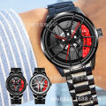 Wholesale manufacturer of cross-border quartz watches, wheel rims, waterproof men's watches, automotive creative watches. 