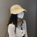 Zhao Lusi Same Sun Hat Women's Spring and Autumn Korean Drawstring Lightweight Sun-Proof Face Cover Sun Bucket Hat Peaked Cap.