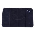 2X Double-Sided Flocking Pillow Inflatable Portable Foldable Pillow for Camping/ Traveling/ Office Blue.