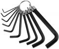 10 Pcs Metric Combination Hex Key Allen Wrench Set 1mm to 10mm. 